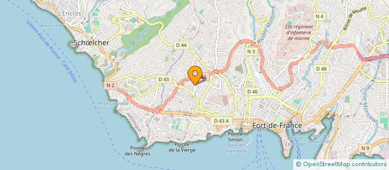 localisation de l'entreprise BUSSY ET BOIDRON COMMUNICATION à FORT DE FRANCE