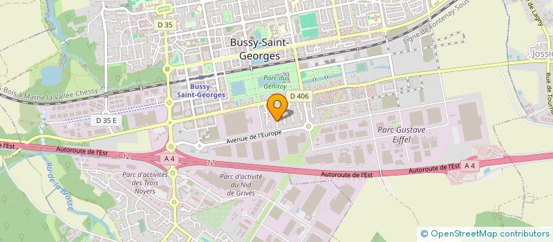 localisation de l'entreprise BUSSY VOLLEY à BUSSY-SAINT-GEORGES