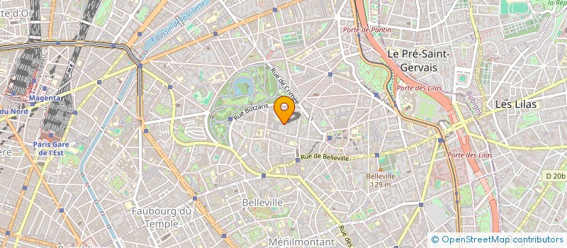 localisation de l'entreprise BUTTES CHAUMONT PRODUCTIONS  PARIS 19