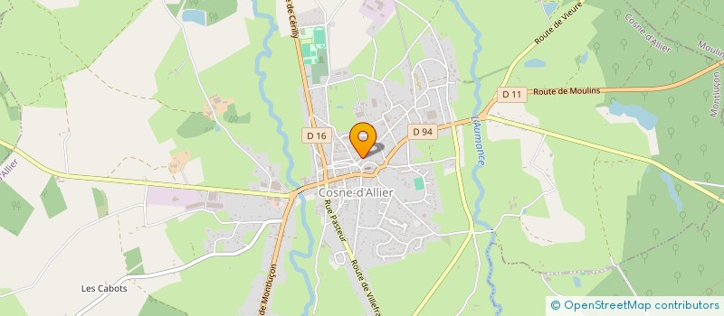 localisation de l'entreprise BUVAT ET VERNOIS VETERINAIRES à COSNE D'ALLIER