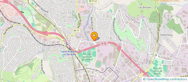 localisation de l'entreprise BUVETTE DU STADE G GUICHARD  SAINT-ETIENNE