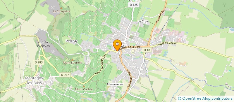 localisation de l'entreprise BUXY ALARME PROTECTION à BUXY