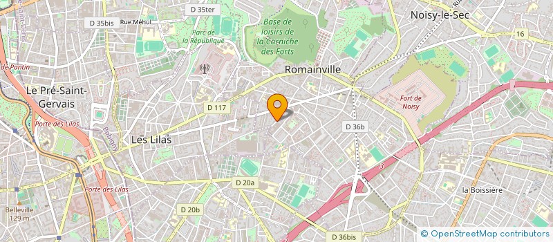localisation de l'entreprise BV à ROMAINVILLE