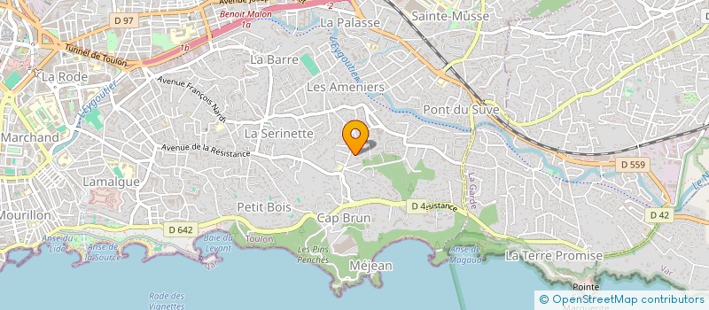 localisation de l'entreprise BV  TOULON