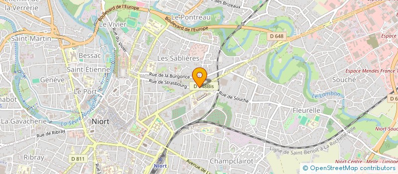localisation de l'entreprise BV COIFFURE à NIORT