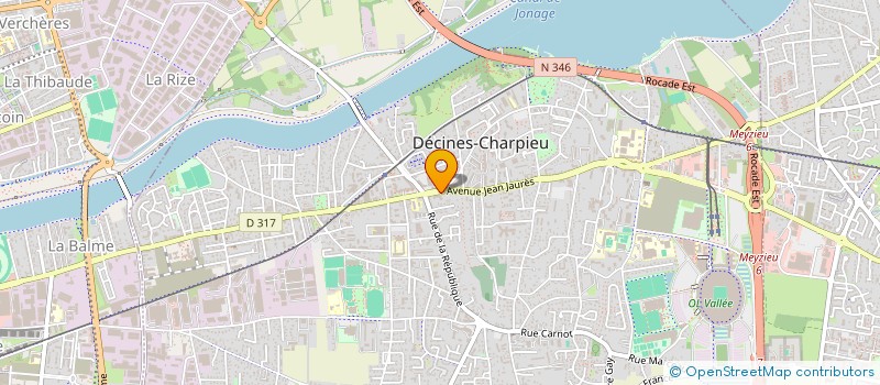 localisation de l'entreprise BV CONSULTING RHONE ALPES à DECINES-CHARPIEU