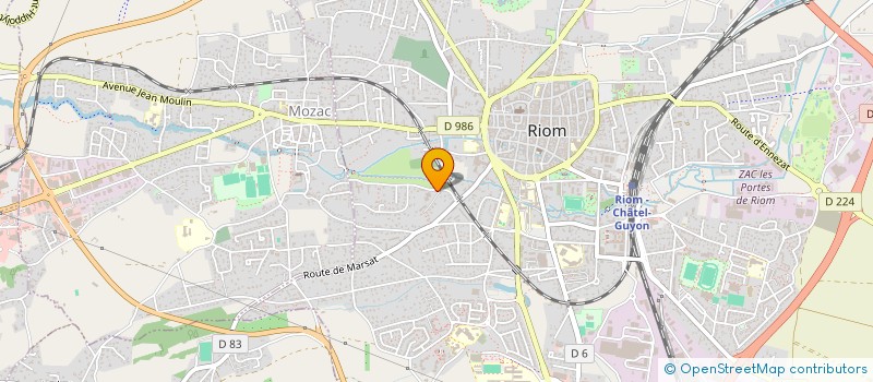 localisation de l'entreprise BV DEVELOPPEMENT  RIOM