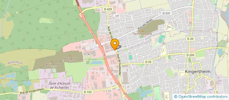 localisation de l'entreprise BV DISTRIBUTION à WITTENHEIM