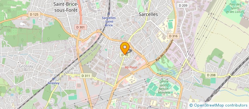 localisation de l'entreprise BV FOOD MY PLACE  SARCELLES