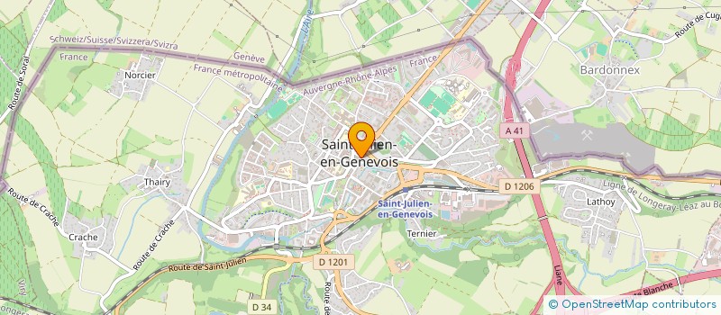 localisation de l'entreprise BV IMMO  SAINT-JULIEN-EN-GENEVOIS