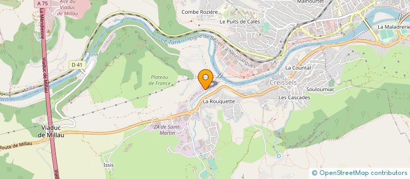 localisation de l'entreprise BV P.A.R à CREISSELS