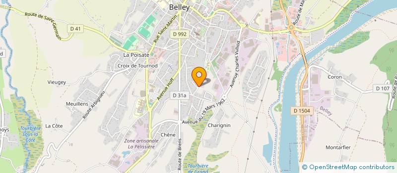 localisation de l'entreprise BV PATRIMOINE  BELLEY