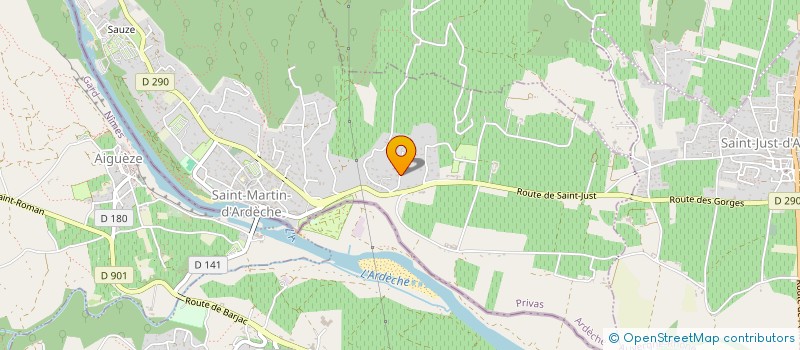 localisation de l'entreprise BV SERVICES à SAINT-MARTIN-D'ARDECHE