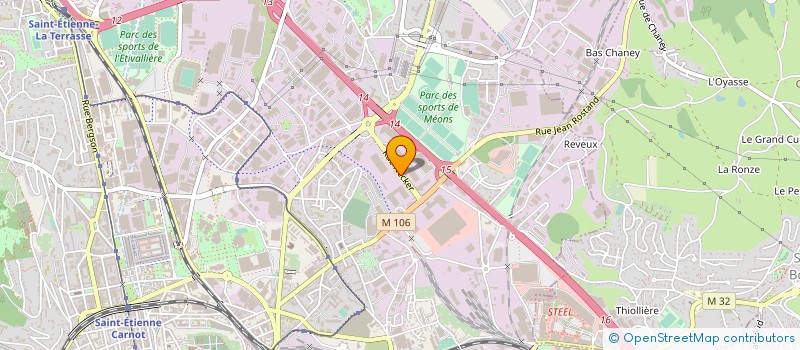 localisation de l'entreprise BV SPORT à SAINT-ETIENNE