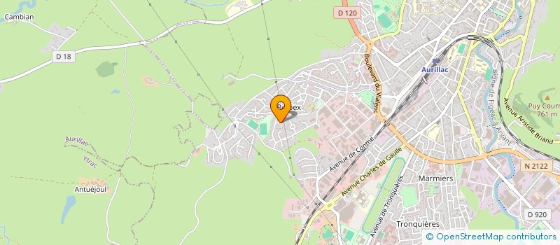 localisation de l'entreprise BV15 à AURILLAC