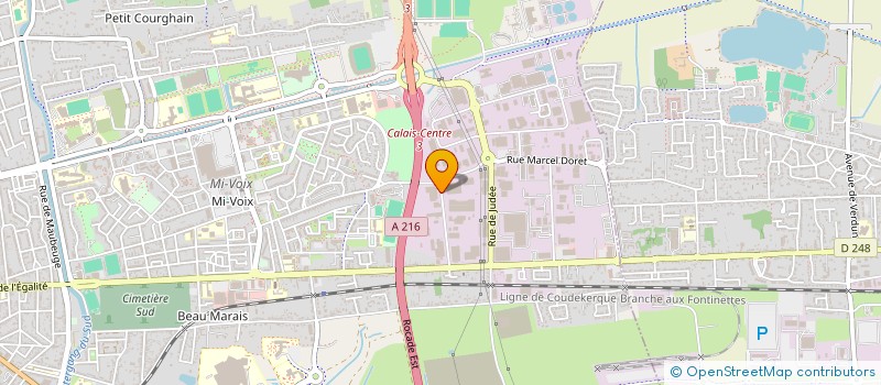 localisation de l'entreprise BV2L  CALAIS