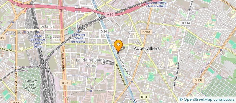 localisation de l'entreprise BVB  AUBERVILLIERS