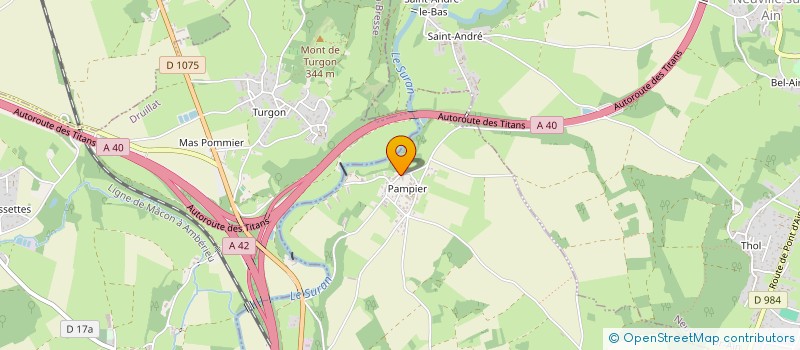 localisation de l'entreprise BVB THANATOPRAXIE  PONT-D'AIN