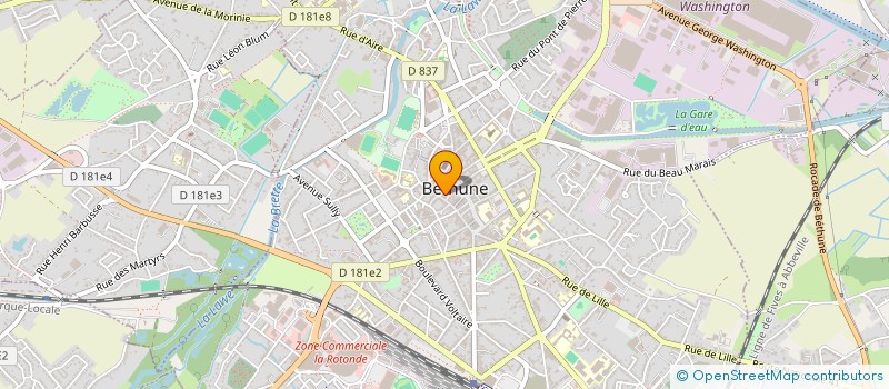 localisation de l'entreprise BVD COSMETICS à BETHUNE