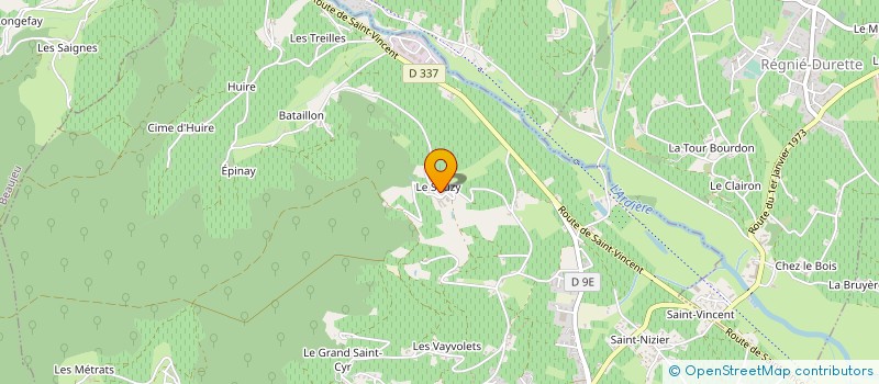 localisation de l'entreprise BVDS  QUINCIE-EN-BEAUJOLAIS