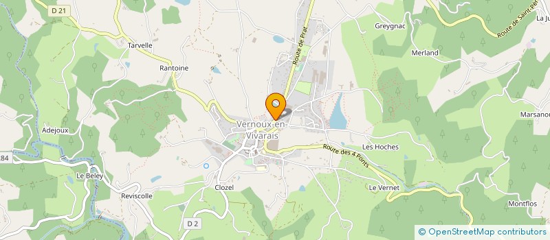 localisation de l'entreprise BVM ENERGIES à VERNOUX-EN-VIVARAIS