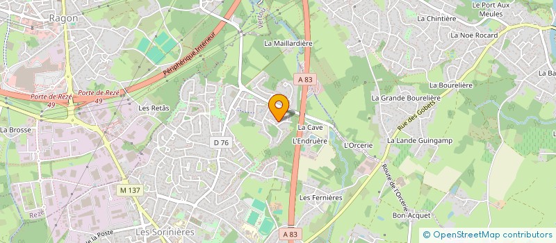 localisation de l'entreprise BVM HOLDING  SORINIERES (LES)