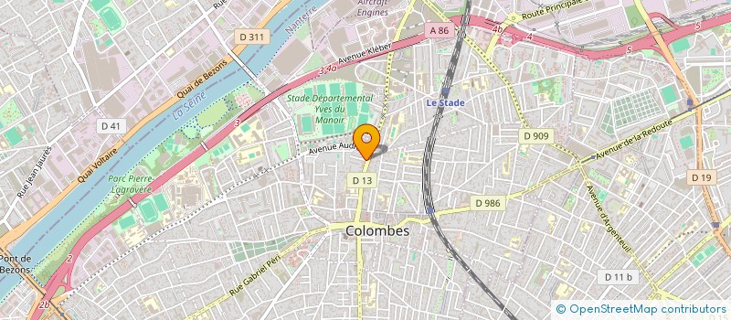 localisation de l'entreprise BVP2M  COLOMBES