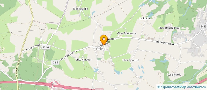 localisation de l'entreprise BVR GESTION  ORLEAT