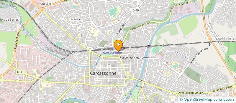 localisation de l'entreprise BVS COURTAGE  CARCASSONNE