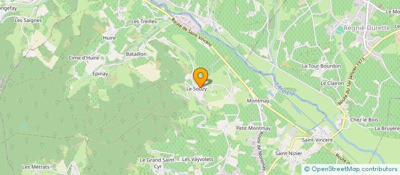 localisation de l'entreprise BVTD  QUINCIE-EN-BEAUJOLAIS