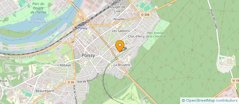 localisation de l'entreprise BW  POISSY