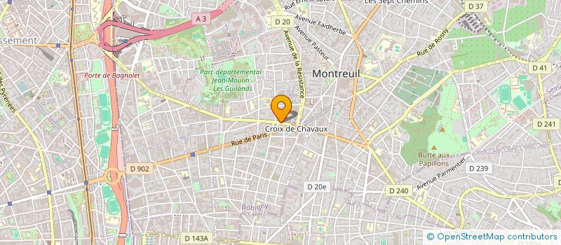 localisation de l'entreprise BW ADVENTURE à MONTREUIL