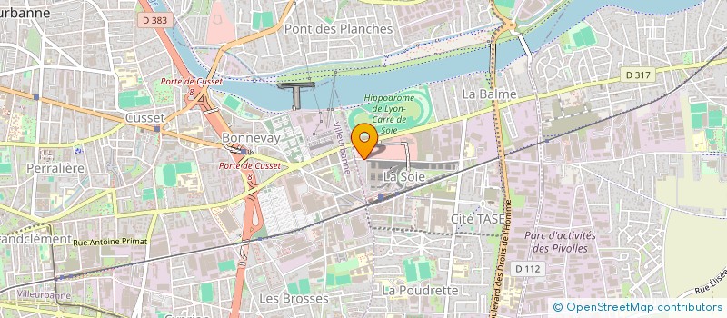 localisation de l'entreprise BW CARRE DE SOIE  VAULX-EN-VELIN