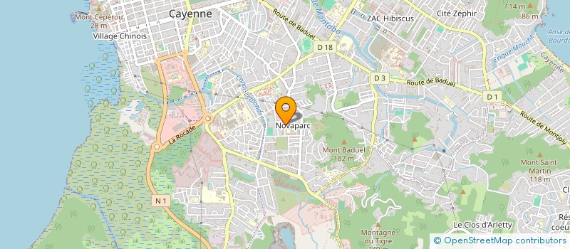 localisation de l'entreprise BWA ARA  CAYENNE