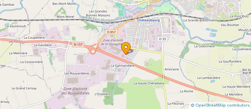 localisation de l'entreprise BWOOD EQUITY ROBOT à CHATEAUBOURG