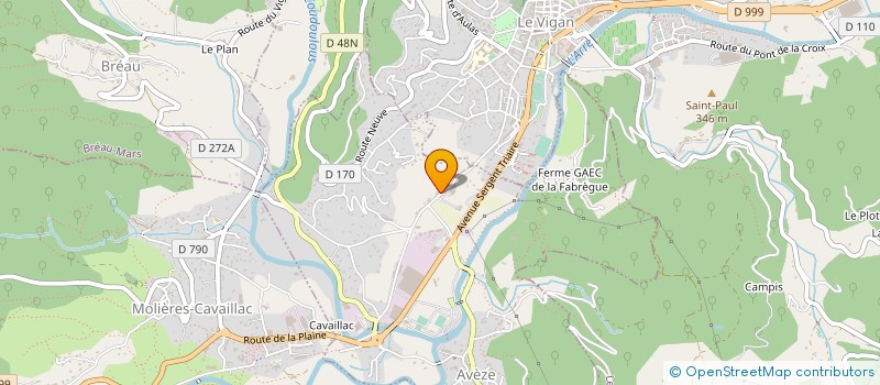 localisation de l'entreprise BWS  AVEZE