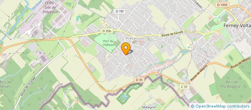 localisation de l'entreprise BWZ IMMOBILIER à PREVESSIN-MOENS