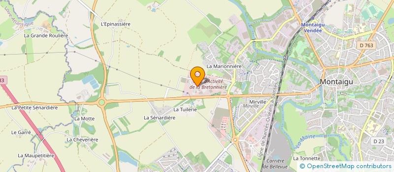localisation de l'entreprise BX PROMOTIONS à MONTAIGU-VENDEE
