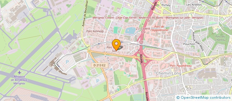 localisation de l'entreprise BXA - BORDEAUX EXPERTISE & AUDIT à MERIGNAC