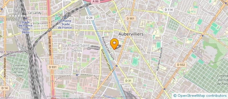 localisation de l'entreprise BY COMMUNICATION à AUBERVILLIERS