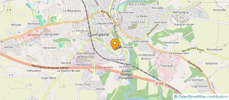 localisation de l'entreprise BY JO  QUIMPERLE