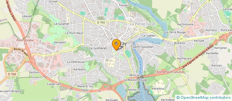 localisation de l'entreprise BYBLOS à AURAY