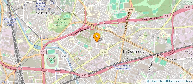 localisation de l'entreprise BYGEM à LA COURNEUVE