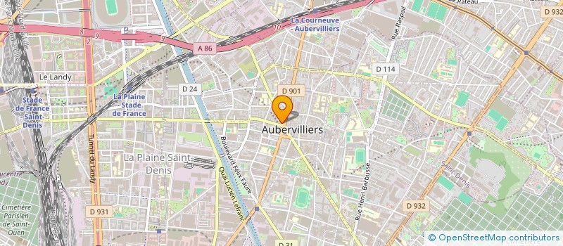 localisation de l'entreprise BYM AUBERVILLIERS à AUBERVILLIERS