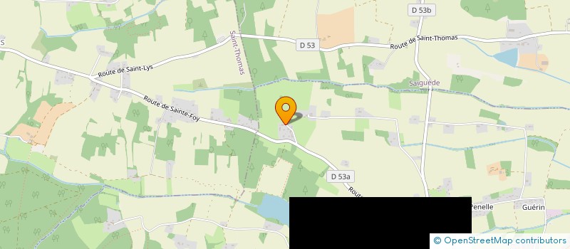 localisation de l'entreprise BYMAT  SAINTE-FOY-DE-PEYROLIERES