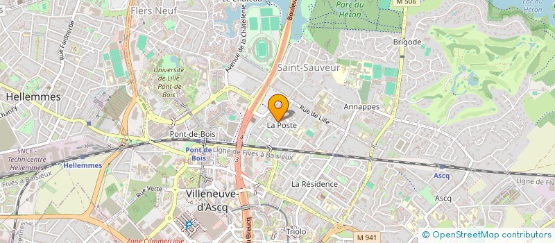 localisation de l'entreprise BZ AUTOMOBILE à VILLENEUVE-D'ASCQ