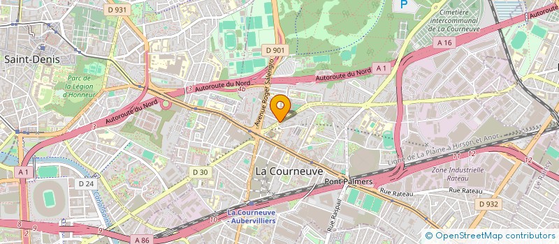 localisation de l'entreprise BZ DISTRIB à LA COURNEUVE