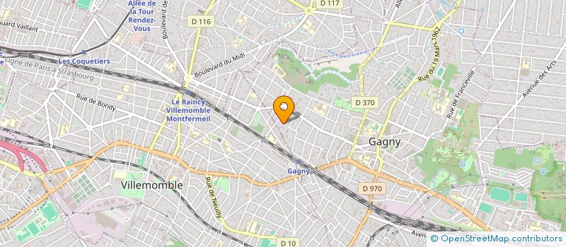 localisation de l'entreprise BZ IMMO à GAGNY