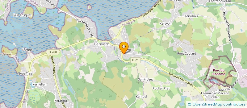 localisation de l'entreprise BZH-BKK  PLEUMEUR-BODOU