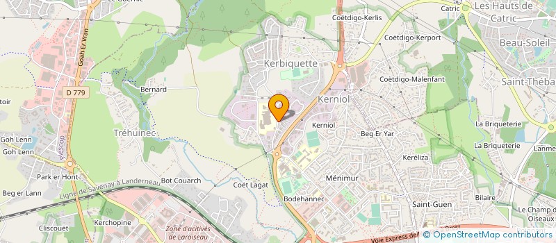 localisation de l'entreprise BZH CAPITAL HOLDING  LOCQUIREC